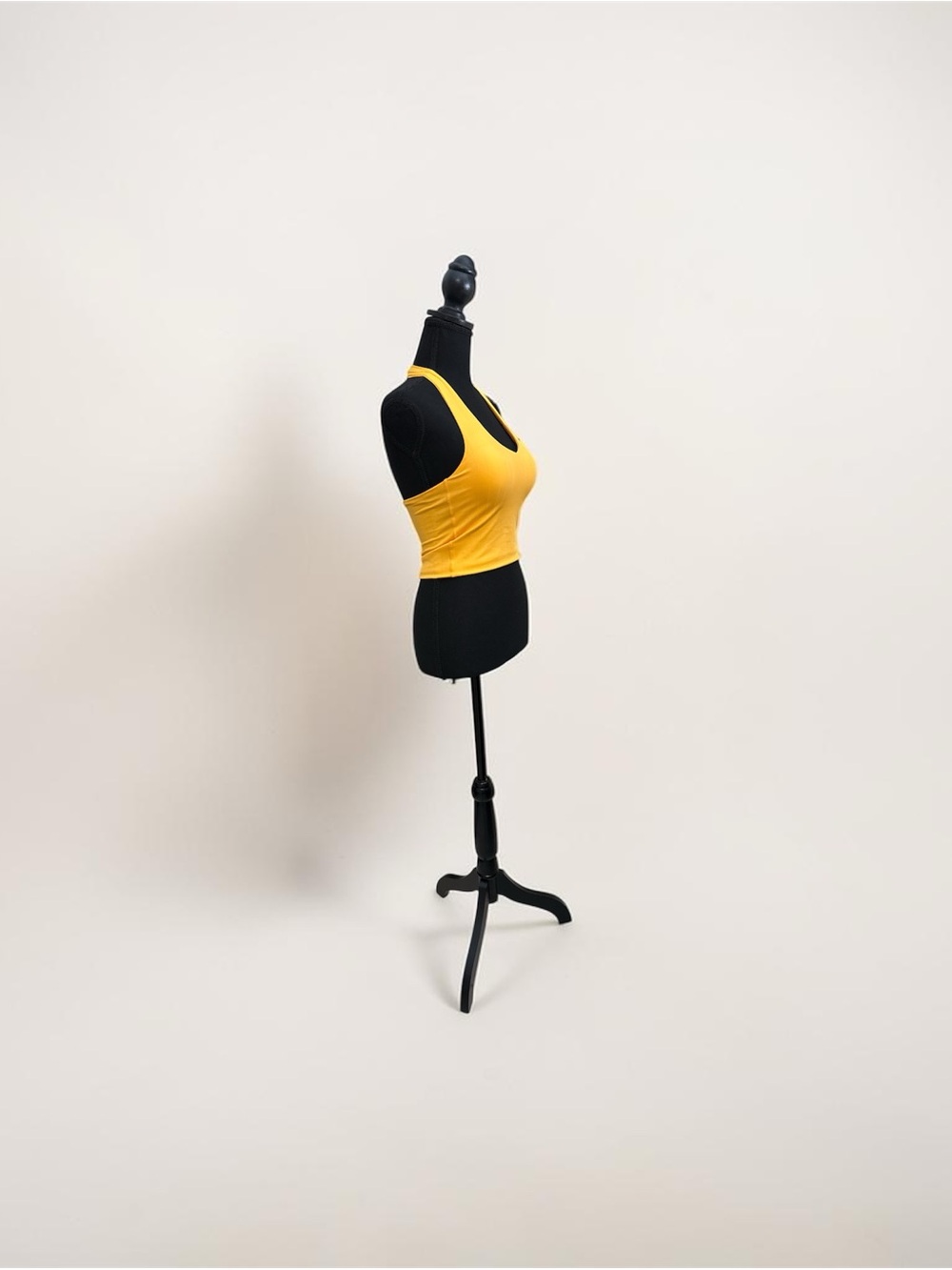 Klassy Network Golden Yellow Ribbed Racerback Crop - Picture 3 of 6
